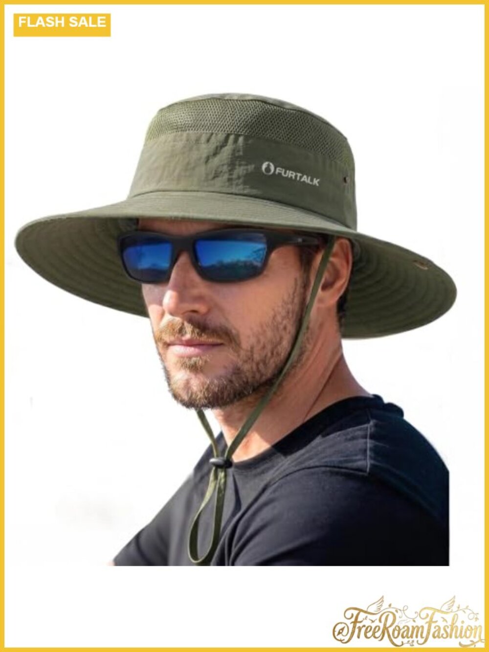 Unisex UPF Sun Hat Breathable Mesh Adjustable Wraparound Packable